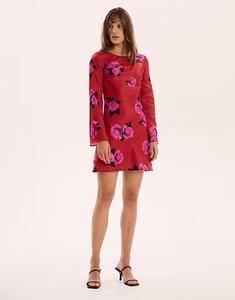 OMNES Roberta мини-платье с открытой спиной красного цвета