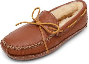 Мужские тапочки Minnetonka с подкладкой из овчины и изображением лося