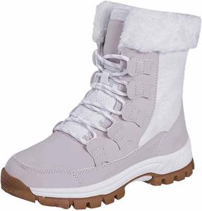 Женские зимние ботинки с утепленной подошвой на платформе с толстой подошвой для хорошего сцепления, подходят для походов на открытом воздухе и комфорта в холодную погоду Generic, White