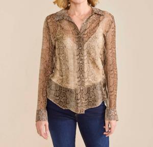 Классическая рубашка в змеином стиле S'edge, цвет snake