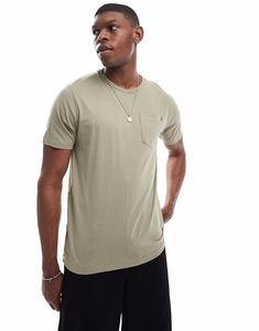 Футболка French Connection с классическим карманом цвета светло-хаки French Connection Mens