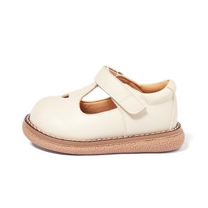 Низкие детские кожаные туфли для детей Snoffy, коричневый