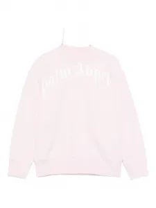 Свитшот с круглым вырезом Palm Angels Kids, розовый