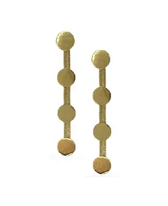 Женские серьги-подвески с рисунком «ёлочка» Accessory Concierge, gold-plated