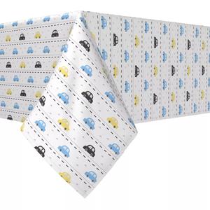 Квадратная скатерть, 100 % полиэстер, 70х70 дюймов, в автомобильную полоску.