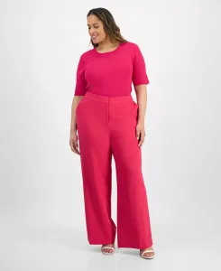 Широкие брюки Plus Size Tahari ASL, розовый
