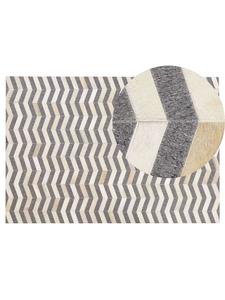 Beliani Плед из ткани пэчворк BAGGOZE серо-бежевого цвета - (Ш) 140 x (В) 1 x (Д) 200 см