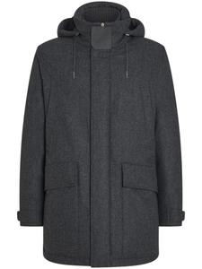 Шерстяной пуховик Zegna, серый