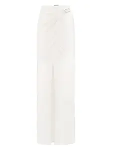 Длинная юбка с запахом и застежкой-пряжкой TOM FORD, нейтральный