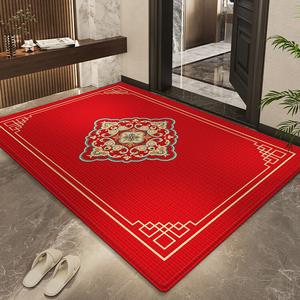 Dajiang Ковер 80х120 см для прихожей, красный, износостойкий, пылеулавливающий, не требует стирки