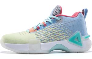 Баскетбольные кроссовки State Pole 4.0 мужские с низким верхом светло-желтые/светло-голубые Peak