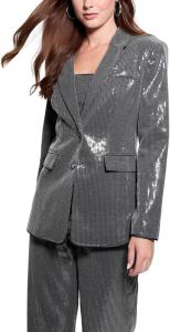 GUESS Женский длинный рукав Omega Oversize Блейзер, Jet Black