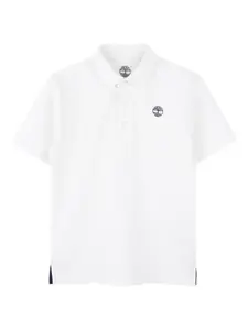 Рубашка-поло с вышитым логотипом Timberland Kids, белый