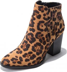 Женская мода Roimaash Осенние туфли на широком каблуке, 187 Leopard