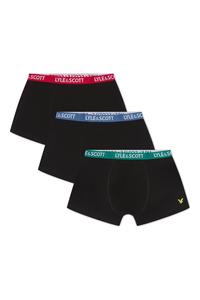 Нижнее белье Markus для мальчиков Lye & scott 3 пары боксеров Lyle & Scott, черный