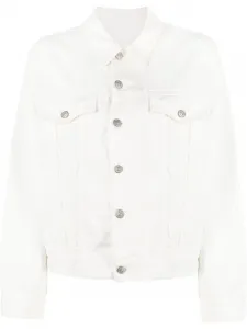 Джинсовая куртка с вырезами MM6 Maison Margiela, белый