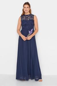 Платье мидакси с кружевной отделкой Long Tall Sally, синий