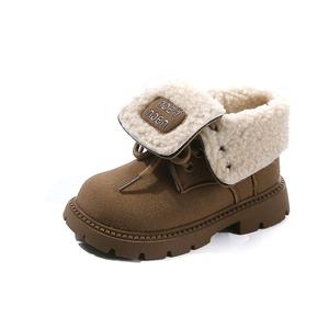 Теплые нескользящие детские ботинки Tide attack, коричневый