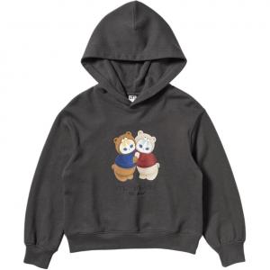 Свитшот Dark Gray для детей 3-7 лет UNIQLO, темно-серый