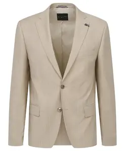 Элегантный пиджак с застежкой-булавкой Bugatti, бежевый