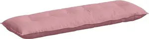 Подушка для спины розовая, 160 x 50 см, вельветовая ткань vidaXL