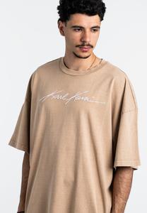 Принт на футболке Autograph Boxy Karl Kani, песочный