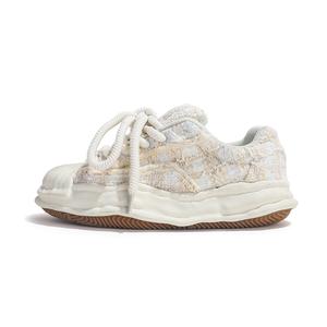 Jifffly Женские легкие низкие кеды на платформе бежевые, цвет Beige