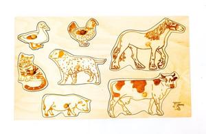 Сельские животные, подписи, ручки Inna marka