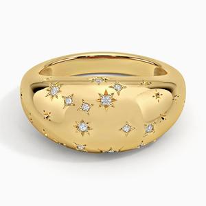 Кольцо с бриллиантовым куполом в виде созвездия Тельца Brilliant Earth