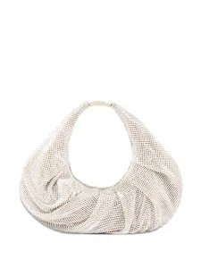 Сумка через плечо Yennefer с драпировкой, украшенная кристаллами Benedetta Bruzziches, белый