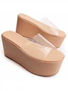 Босоножки на платформе бежевого цвета Montevita