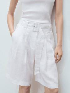 Бермуды Samari Pure Linen Mango, White