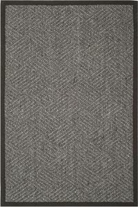 Ковер SAFAVIEH, 275 x 366 см, Natural Fiber Collection - Grey & Dark Grey, дизайн Sisal, простой уход, идеален для помещений с высокой проходимостью в гостиной, спальне (NF464A)