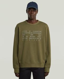 Мужская футболка оверсайз с графическим принтом G-Star Raw, Dark Olive