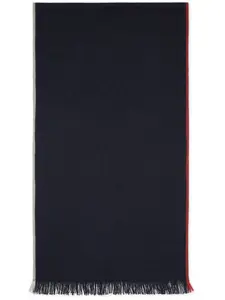 Шарф с бахромой Brunello Cucinelli, синий