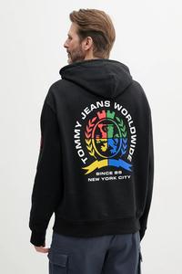 Хлопковая толстовка Tommy Jeans, черный