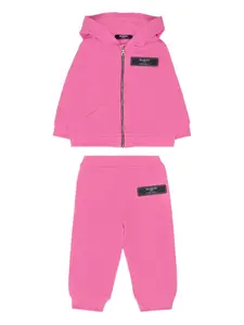 Спортивный костюм с нашивкой-логотипом Balmain Kids, розовый