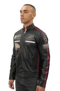 Кожаная байкерская куртка Racing-Portland Infinity Leather, коричневый