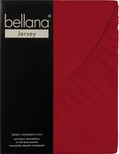Простыня на резинке Bellana Jersey 90-100 x 200 см, рубиновая, 120 г/м², 100% хлопок Traumschloss