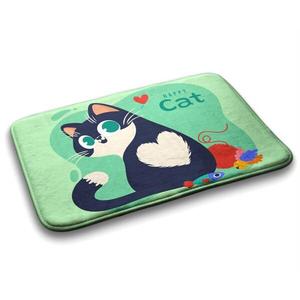 Коврик для ванной Tulup Katze Tiere, 75x1x75 см, зеленый