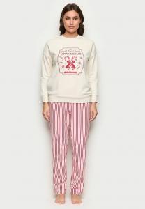 Пижамный комплект Yamamay SET, Almond Red With Print/Beige