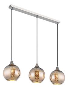 Globo lighting Подвесной светильник "Лурд" в черно-серебристом исполнении - (Ш)86 x (В)129 x (Г)20 см