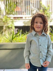 ME & HENRY Тканая рубашка Atwood зеленого цвета