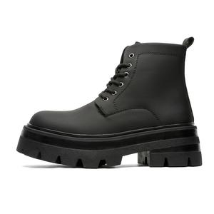 Chi Wolf Короткие мартинсы мужские черные с черной флисовой подкладкой, цвет Black Fleece-Lined