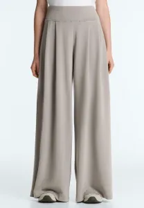 Мягкие на ощупь брюки с широкими штанинами и корсетной отделкой. Oysho, Stone