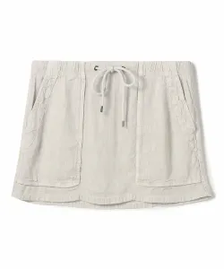 Мини-юбка из смесовой льняной ткани в стиле милитари WLVI5997