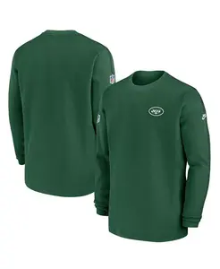 Мужская зеленая футболка с длинным рукавом New York Jets Alternate Logo Coach Nike