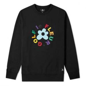 Толстовка Converse x Golf Le Fleur Crew Sweatshirt 'Black' 10009027-A01, черный