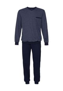 Базовая пижама с нагрудным карманом и V-образным вырезом. Ammann, синий