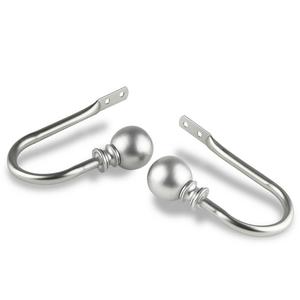 Комплект из 2 фиксаторов для штор Rod Desyne Luna, цвет Satin Nickel